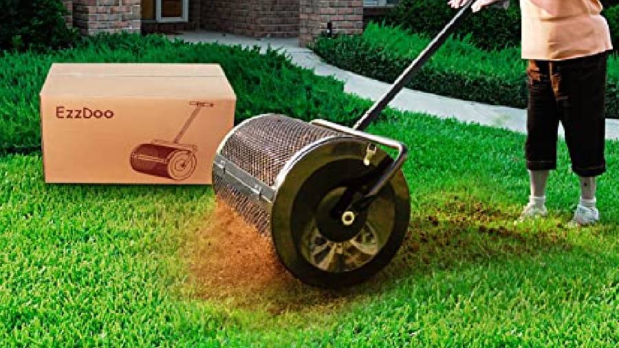 Épandeur de compost pour pelouse et jardin 61 cm EzzDoo