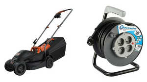 Tondeuse filaire 1000 W + prolongateur 30 m Black & Decker