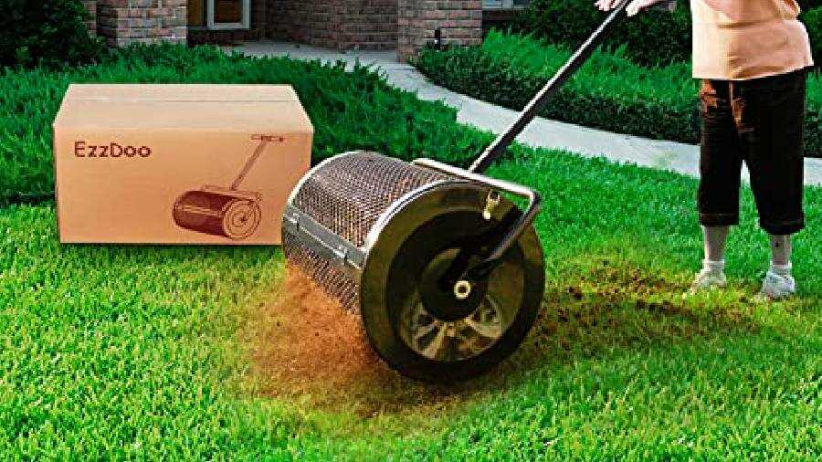 Épandeur de compost pour pelouse et jardin 61 cm EzzDoo